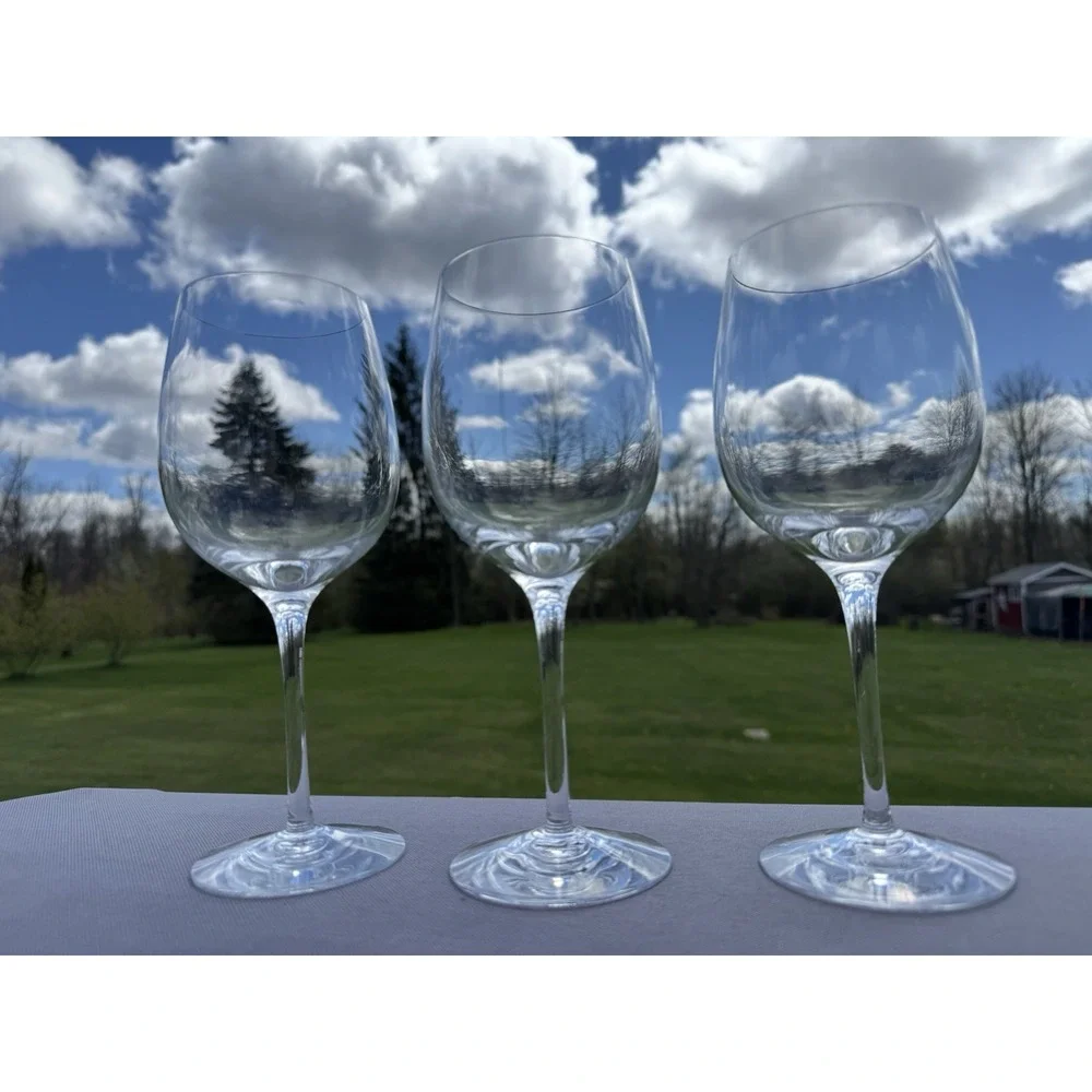 Set of 3 Tiffany & Co Crystal Wine Glasses 8.5
